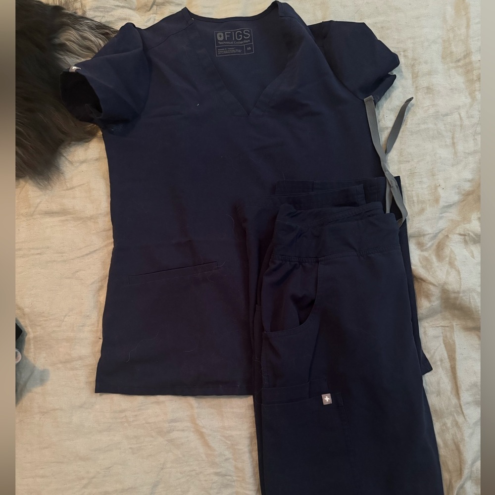 Navy blue figs scrubs